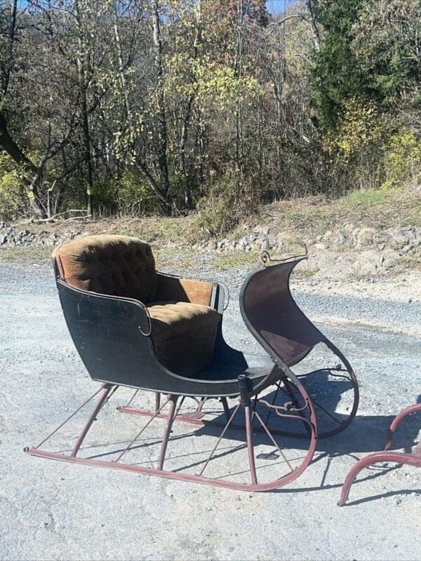 Antique Portland Cutter Sleigh With Shafts, Steurtevant & Larraby Co NY