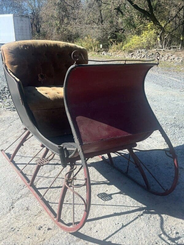 Antique Portland Cutter Sleigh With Shafts, Steurtevant & Larraby Co NY