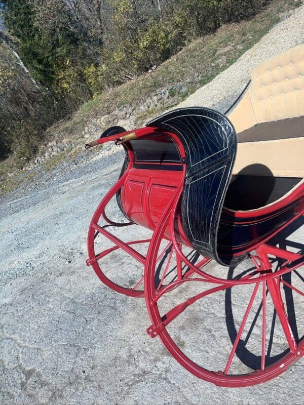 Restored Antique Currier & Ives Albany Cutter Sleigh With Shafts