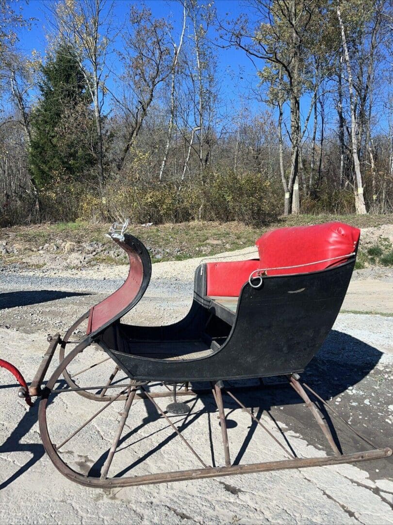 Signed Antique Christmas Sleigh With Shafts