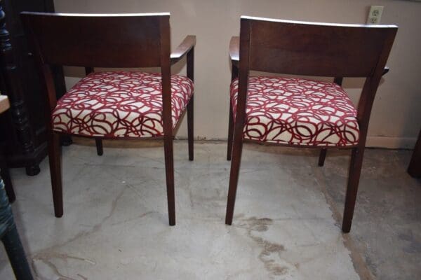 Pair of Mid Century Style Wood Arm Chairs, by Dellarobbia