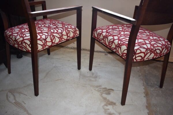 Pair of Mid Century Style Wood Arm Chairs, by Dellarobbia