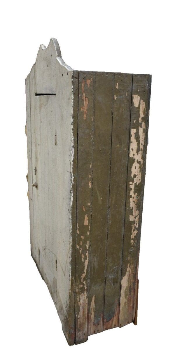 Primitive Shabby Painted Bead Board Cabinet, Cupboard