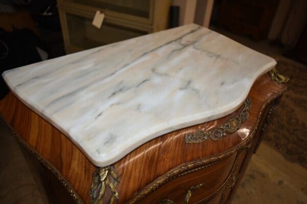 Vintage Louis xv Marble Top Bedroom Lingerie Chest, Made in Spain