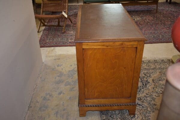 Antique Leather Top Kneehole Desk