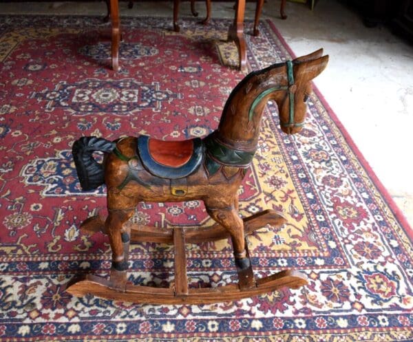 Antique Primitive Child's Wood Rocking Horse