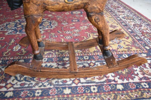 Antique Primitive Child's Wood Rocking Horse