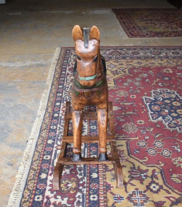 Antique Primitive Child's Wood Rocking Horse