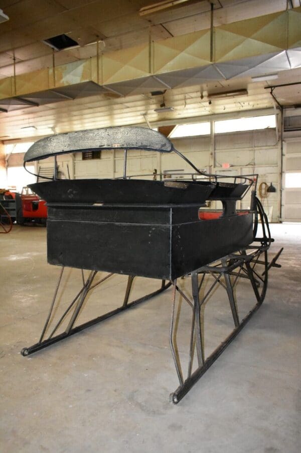 Antique Signed Minter & Stafford 4 Passenger Horse Drawn Sleigh, Farm Wagon