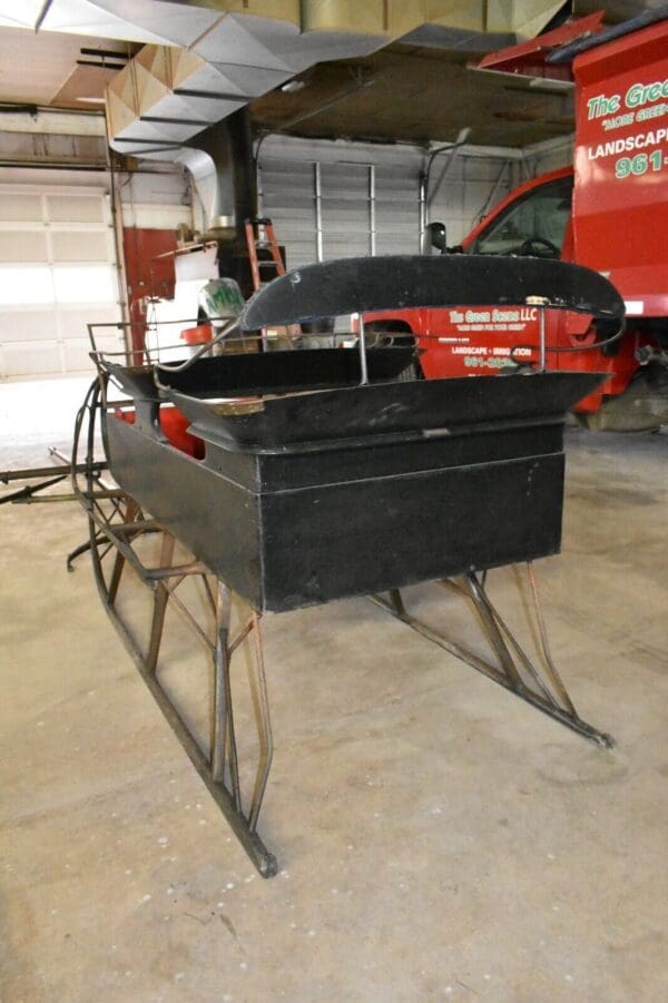 Antique Signed Minter & Stafford 4 Passenger Horse Drawn Sleigh, Farm Wagon