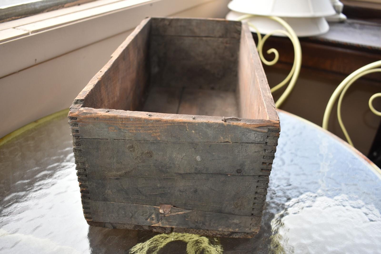 Primitive Antique Wood Crate Dupont Explosives Box