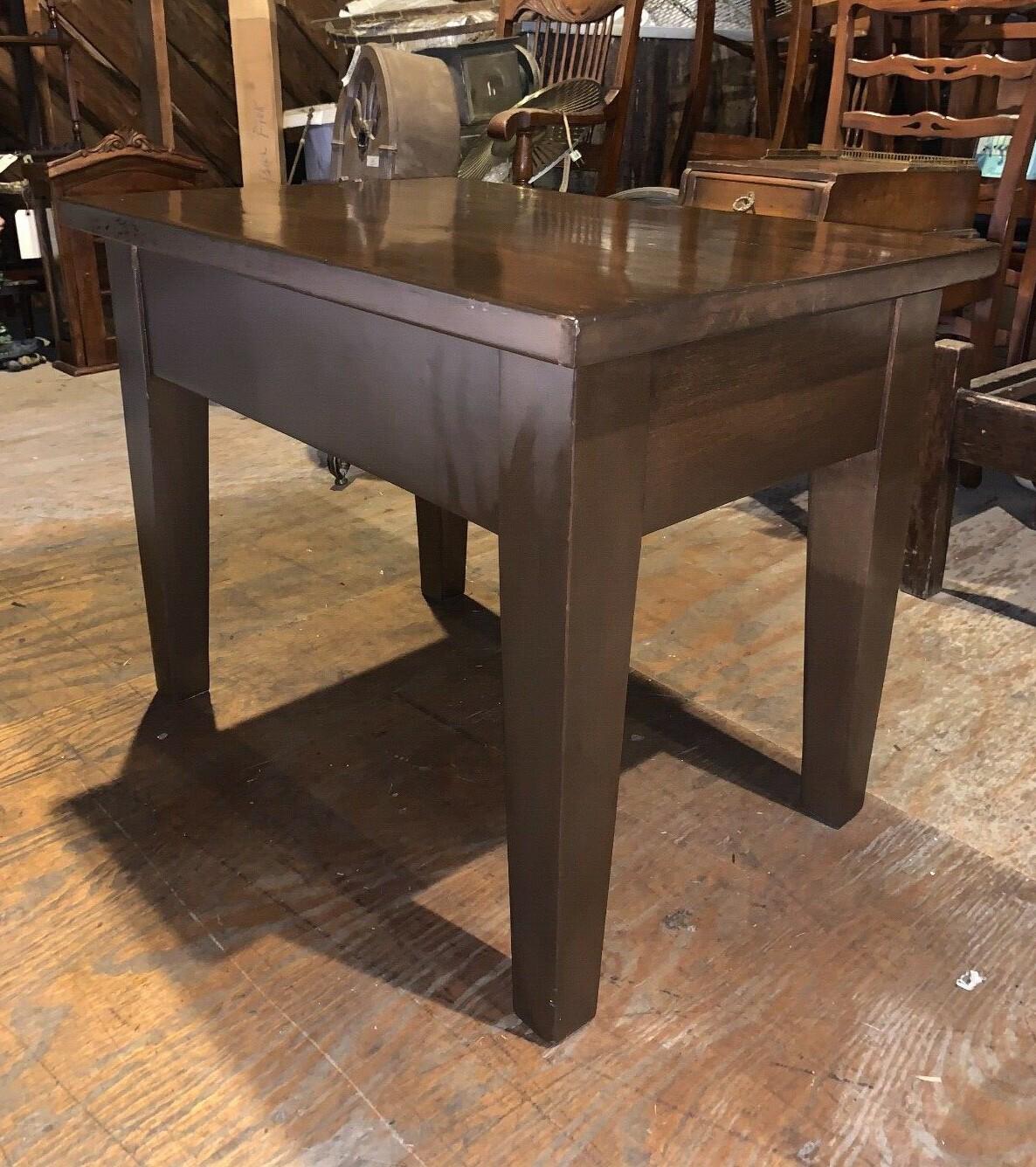 Antique Pine Dining Table or Desk, Refinished