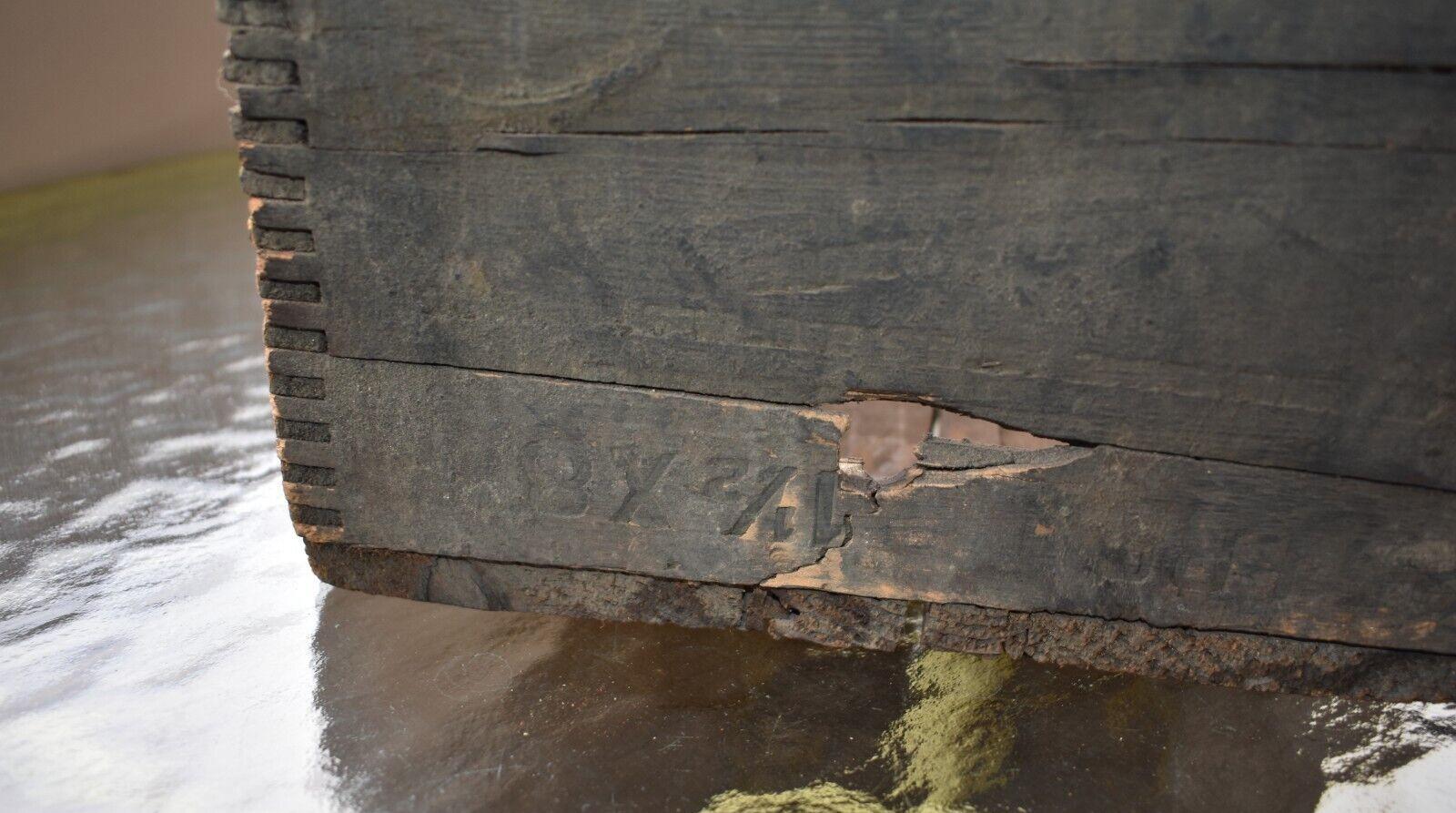 Primitive Antique Wood Crate Dupont Explosives Box